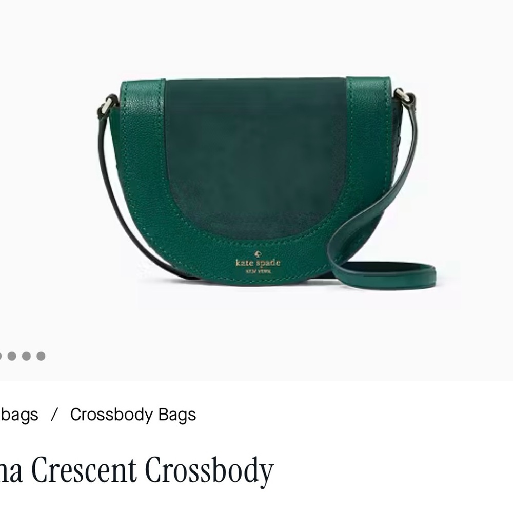 Kate Spade green suede Crossbody Bag